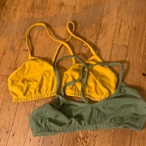 Pansy bralettes. “Cross bra” style